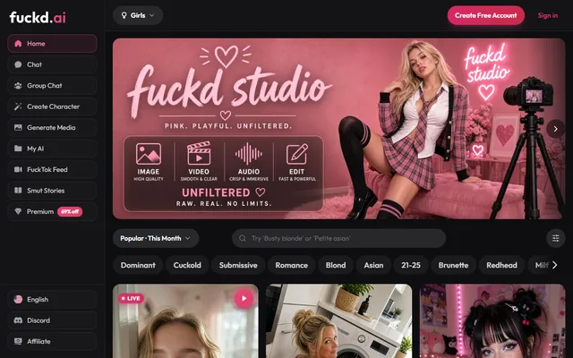 fuckd.ai homepage preview
