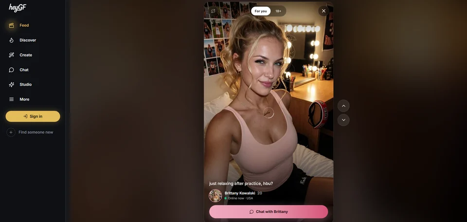 HeyGF homepage preview