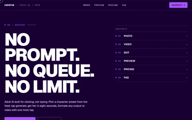 Igenfun homepage preview