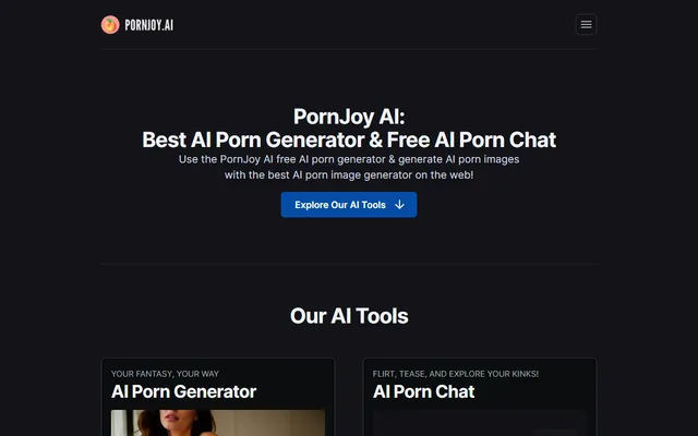 PornJoy homepage preview